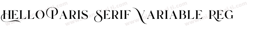 Hello Paris Serif Variable Reg字体转换